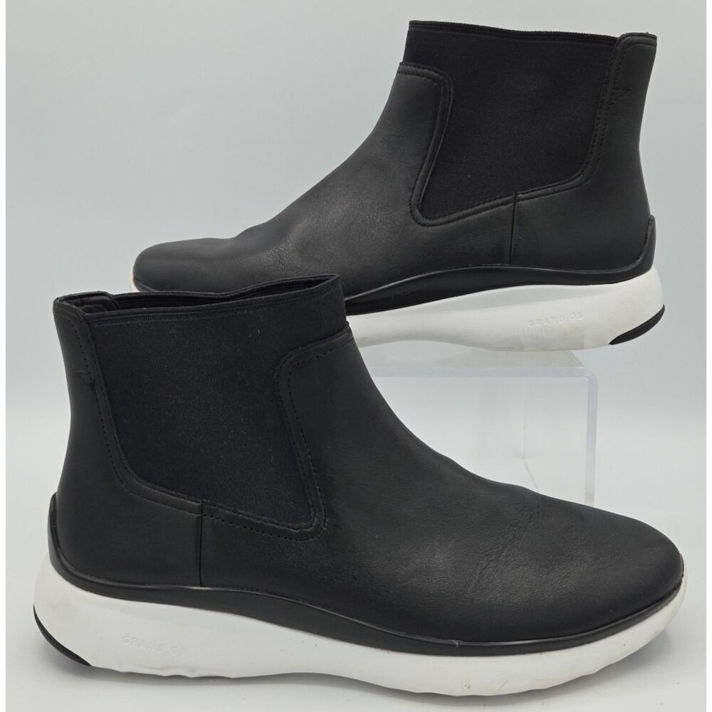 Waterproof Cole Haan 3 Zerogrand Chelsea Black Leather Ankle Boots Size 7B